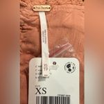 Free People NWT  Boho Puff Sleeve Megan Crocheted Cropped Top Coral Shirt XS $128 Photo 7