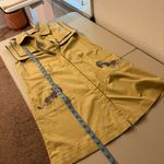 Lyn Around Yellow Tan Large Collared Sleeveless Tiger Embroidered Dress Size 4 Photo 14