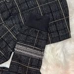 NWOT European EsQualo Knit Blazer, Black & Tan with Rhinestone Details C14 Size M Photo 1