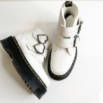 Dr. Martens Doc Devon Heart Two Strap Leather Platform Boot White Women's 37 US 6 Photo 1