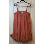 Old Navy  Dress Set/2 XL Tier Layer Mini Swing‎ Dress Coral/Black Eyelet Trendy # Photo 9