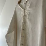 Victoria's Secret Victoria’s Secret Vintage Gold Label Silky Long Sleeve Button Up Top Photo 3