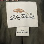 Bob Timberlake  XS Burgundy Brown Full Zip Jacquard Moto Jacket Sweater Photo 6