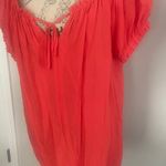 Old Navy Vibrant Red Puff Sleeve Blouse in size-XL Photo 2