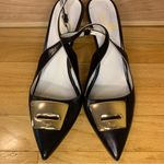 Bruno Magli Amelia Slingback Black Leather Pumps Photo 2