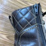Taos Factor Quilted Leather Combat Boots Chocolate Brown Photo 4