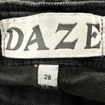 Daze Dark Gray High Rise Straight Leg Ankle Women's Jeans 99% cotton Black Size 28 Photo 7