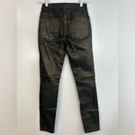 frame denim FRAME Le High Skinny Metallic Old Gold Skinny Denim Jeans Size 25 Photo 5