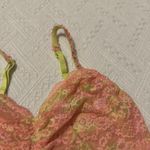 Victoria's Secret PINK Victoria’s Secret Yellow Pink Lace Bralette Women’s Sz M Medium Photo 2