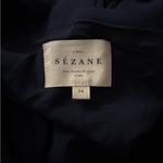 Sézane Sezane Navy Mathilde Tie Bow Back Flowy Dress Photo 2