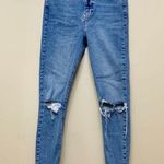 Topshop  Jamie High Rise Skinny Distressed Jeans Size 28 Photo 0
