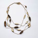 Monet ‎ gold layered princess stone necklace Photo 1