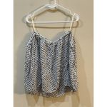 Milly  Jillian Dot Print Silk Off the‎ Shoulder Top Size P (0-2) Fabric Italy Photo 8