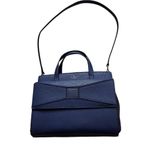 Kate Spade Chantal Bridge Blue Leather Bow Satchel Bag Photo 3