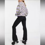 Pieces Petite Peggy high waisted flare jeans in black Photo 3