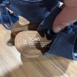 Toms Blue Mules with Perforated Design with Tie Back Detail Size 7 Photo 1