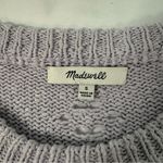 Madewell  Floral Pointelle Pullover Sweater Pastel Purple Size S Cotton Grandma Photo 3