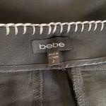 Bebe NEW  Black Pencil Mini Skirt White Trim Zip 2 XS Photo 3