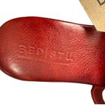 BED STÜ Hilda Red Leather Sandals Buckle Straps Size 9.5 Gladiator Boho Slides Photo 3