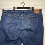 Levi Strauss 501 Original Fit Button Fly Dark Wash Denim Jeans Plus Sz 22W x 25 Blue Photo 2