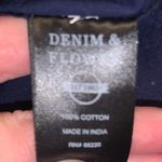 Denim & Flower  Ricky Singh navy button down blouse slim fit large Photo 8