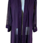 R & M Richards  Plum Sheer Mesh Duster Jacket Open Front Lightweight Layer 22W NWT Photo 0