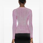 Ulla Johnson  Diana metallic irridescent magenta sweater, ribbed sz Petite (XS) Photo 7