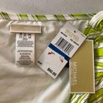 Michael Kors Bikini Bottom Shirred Ruched Hipster Striped Limeade Green XL Photo 4