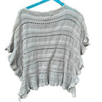 Inc international  Concepts Women Sweater Large Brown Poncho Open Knit Photo 1