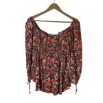 Vine & Love Smocked Bust Floral Print Long Sleeve Top M Photo 3