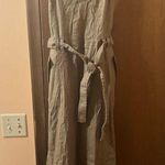 A.L.C. Frank olive strappy back wrap linen blend midi dress Photo 3