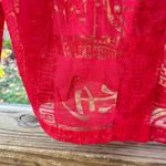 Chico's Women's Vintage Red Asian Print Lightweight Jacket Size 3 (U.S. XL) Photo 4