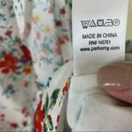 Parker  Cold Shoulder Ruffle Mini Dress Size XS White Floral NWT Photo 5