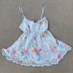 Victoria's Secret Pastel Fairy Serene Floral Chiffon Babydoll Slip Dress MEDIUM Photo 0