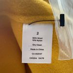 Talbots mustard yellow long sleeve collared button front mid length wool jacket Photo 6