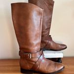 Women’s Dolce Vita Brown Knee High Leather Riding Boots Size 7 Buckle Detail Photo 0