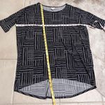 LuLaRoe Irma hi low scoop neck tunic top gray black stripe pullover medi… Photo 2