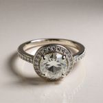 Dazzling 1.5ct Moissanite Ring Silver Photo 1
