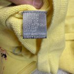 Berek Womens XL Cardigan Sweater Yellow Knit Beaded Poodle Flower Applique Photo 7