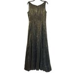 Alex Evenings Women's 10 Maxi Dress W/ Jacket Green Beaded Set Formal Metallic Photo 10