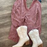 Abercrombie & Fitch Abercrombie romper long sleeve rust brown ditsy floral western small new NWT Photo 1