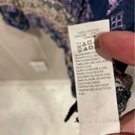 Lucky Brand Cute boho flowy tie-neck top button front purple dream Photo 2