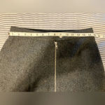 Madewell Wool Blend Zip Front Mini Skirt Grey Womens size 4 Photo 8