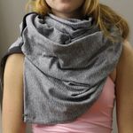 Lululemon Vinyasa Scarf Rulu Mini Check Pique White Heathered Black Reversible Photo 6