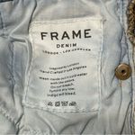 frame denim  Women’s 24 Dunes Blue Wash Le High Rise Raw Edge Fray Skinny Jeans Photo 8