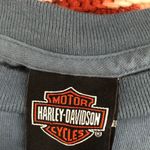 Harley Davidson 2000s Y2K Vintage blue black cotton biker t-shirt graphic tee short sleeve #streetwear #punk #gothic Size 3XL-measurement in pics Photo 3