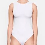 SKIMS  $62 Jelly Sheer Crew Neck Bodysuit - White L Photo 0