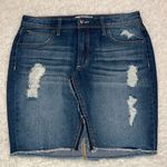 Jessica Simpson  denim skirt size 27 adorn high waist skirt distressed button up Photo 0