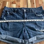 a.n.a Distressed Jean Shorts Cuffed dark wash Photo 4