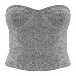 Pretty Little Thing ‼️ Silver Glitter Cup Corset‼️ Photo 3